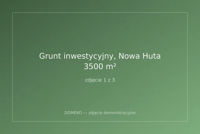 Grunt inwestycyjny, Nowa Huta, 3500 m²