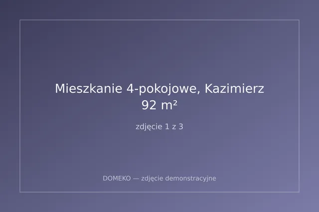 Mieszkanie 4-pokojowe, Kazimierz, 92 m²